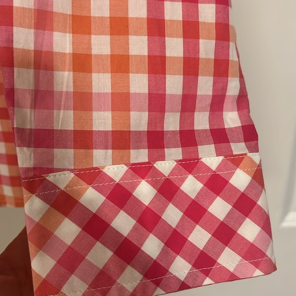 Talbots button down checkered blouse, size medium petite. - Picture 4 of 4